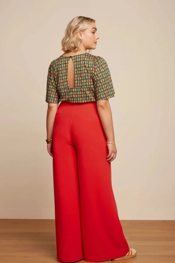 Cheap King Louie Peppa Broek Woven Crepe In Vurig Rood
