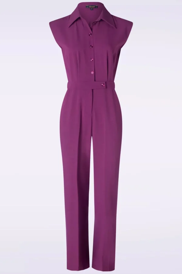 Fashion King Louie Remi Jumpsuit Timba In Caspia Paars