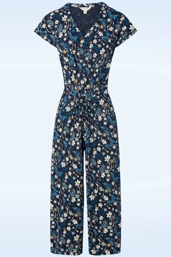 New Seasalt Rose Trellis Jumpsuit In Tidal Floral Maritime