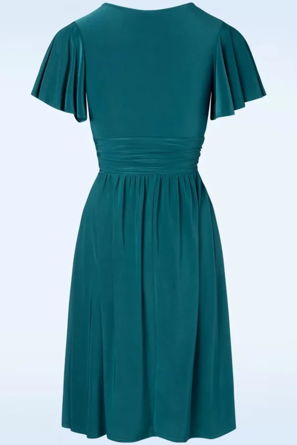 Clearance Vintage Chic for Topvintage Sadie Swing Jurk In Groenblauw