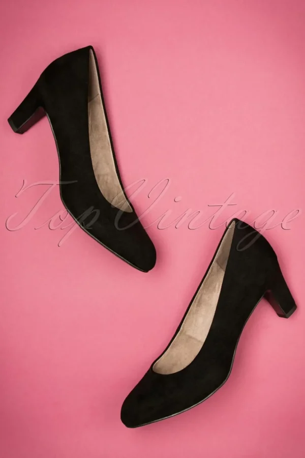 Clearance Tamaris Sally Suedine-Pumps In Zwart