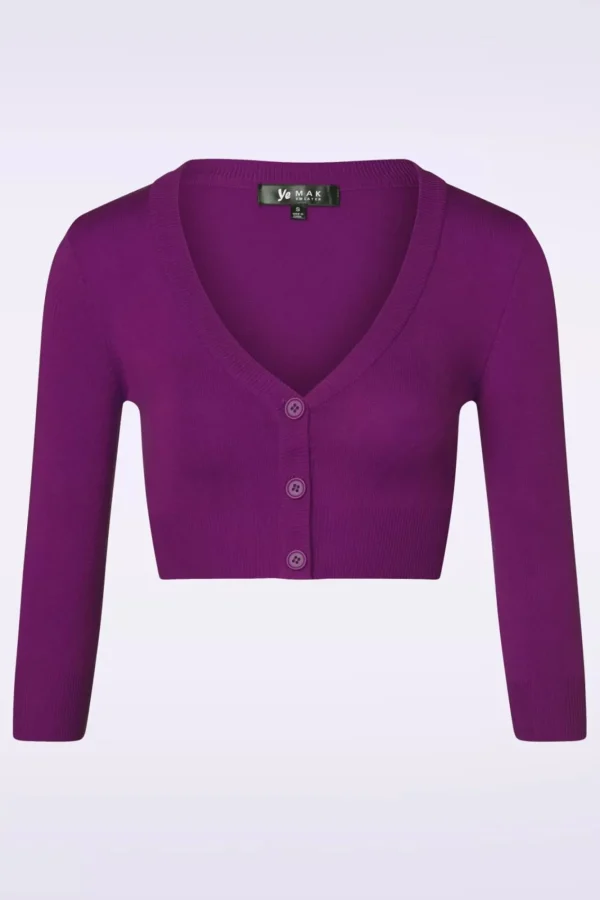 Discount Mak Sweater Shela Cropped Vest In Paars