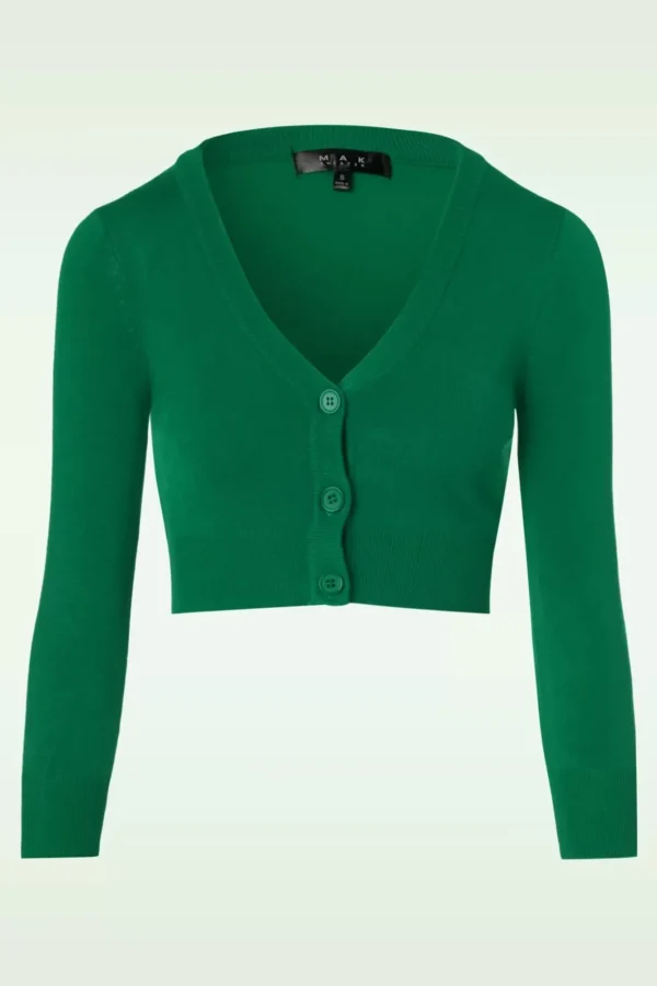 Discount Mak Sweater Shela Cropped Vest In Smaragdgroen