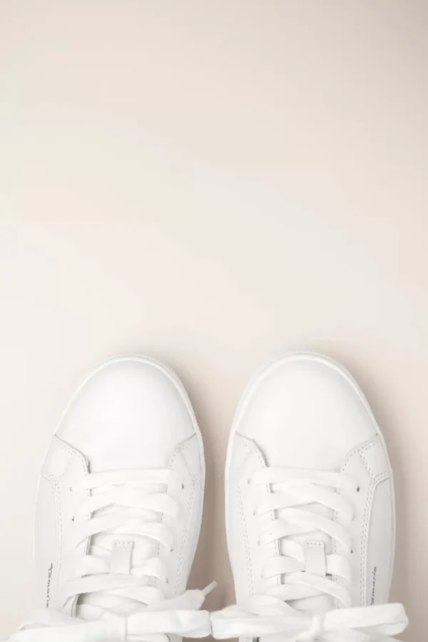 Store Tamaris Steffi Lederen Sneakers In Wit