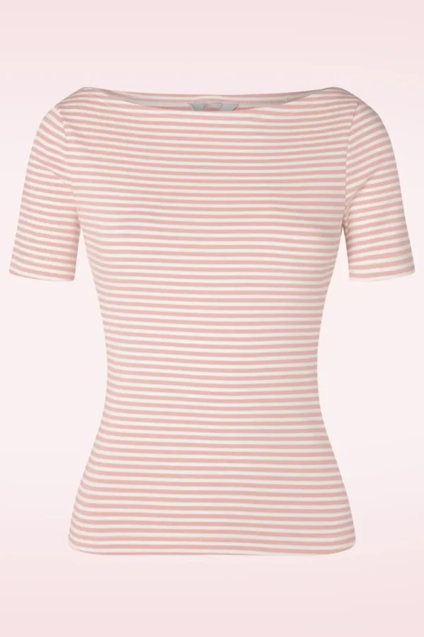 Outlet Banned Retro Sweet Candy Jersey Top In Blush Roze
