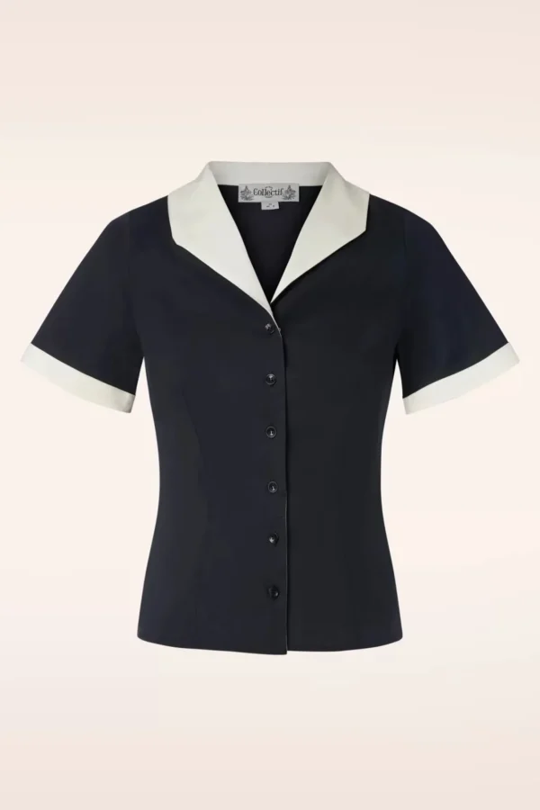 Hot Collectif Clothing Taylor Blouse In Zwart