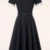 Best Sale Collectif Clothing Taylor Swing Jurk In Zwart
