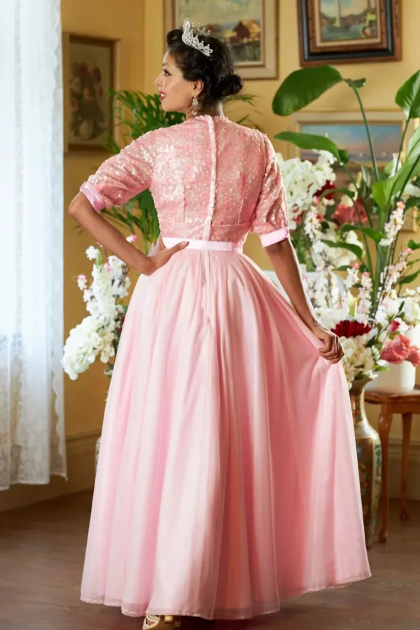 Cheap Miss Candyfloss Tess Pia Kanten Bruidsmeisjesjurk In Morganite