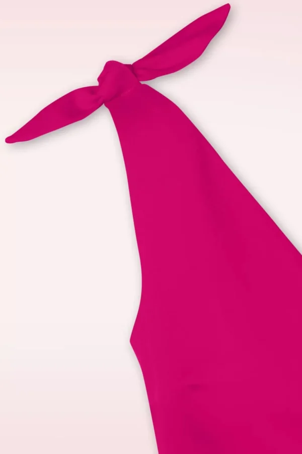 Cheap Glamour Bunny The Harper Swing Jurk In Telemagenta Roze