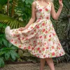 Sale Topvintage Boutique Collection Topvintage Exclusive ~ Eliane Rose Swing Jurk In Wit