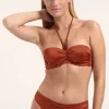 Sale Cyell Treasure Padded Bikini Top In Cederhout Bruin