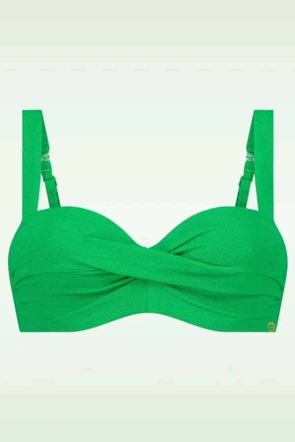 Outlet TC Beach Twisted Bikinitop In Bright Green Relief