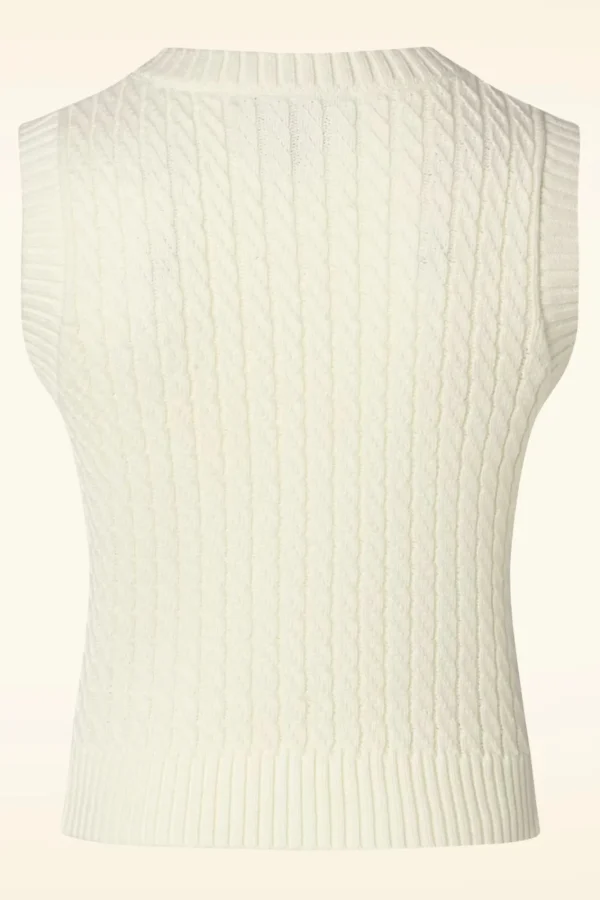 Sale Collectif Clothing Willa Gebreide Spencer In Creme