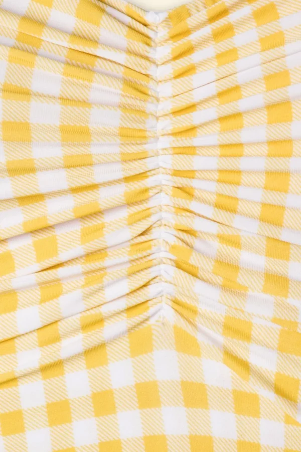 Best Sale Esther Williams Zomer Gingham Badpak Uit Een Stuk In Geel En Wit